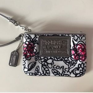 Authentic Coach Poppy Floral Wristlet